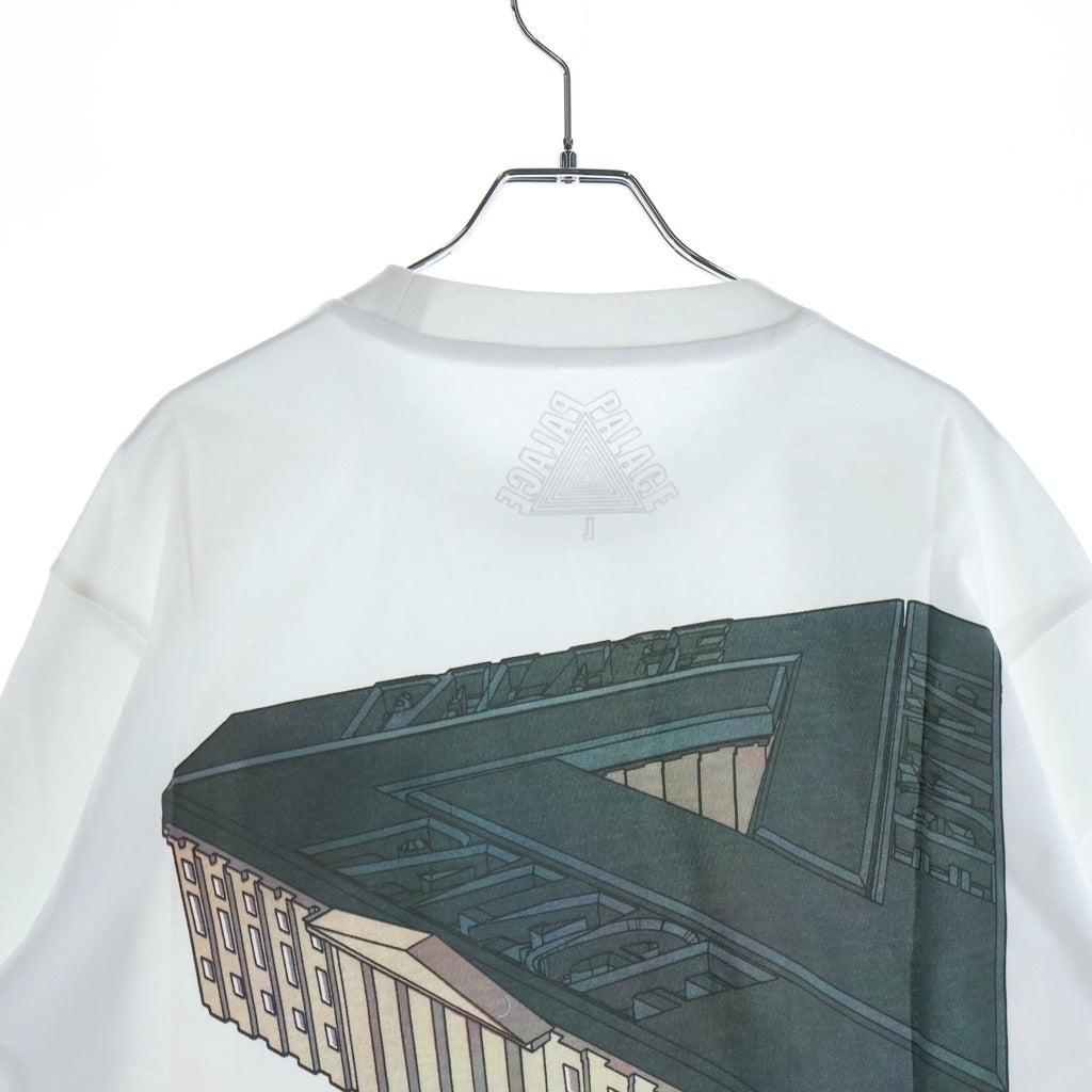 Palace Skateboards(パレススケートボーズ) Palazzo Longsleeve パラッツォ プリント クルーネック 長袖Tシャツ カットソー ホワイト
