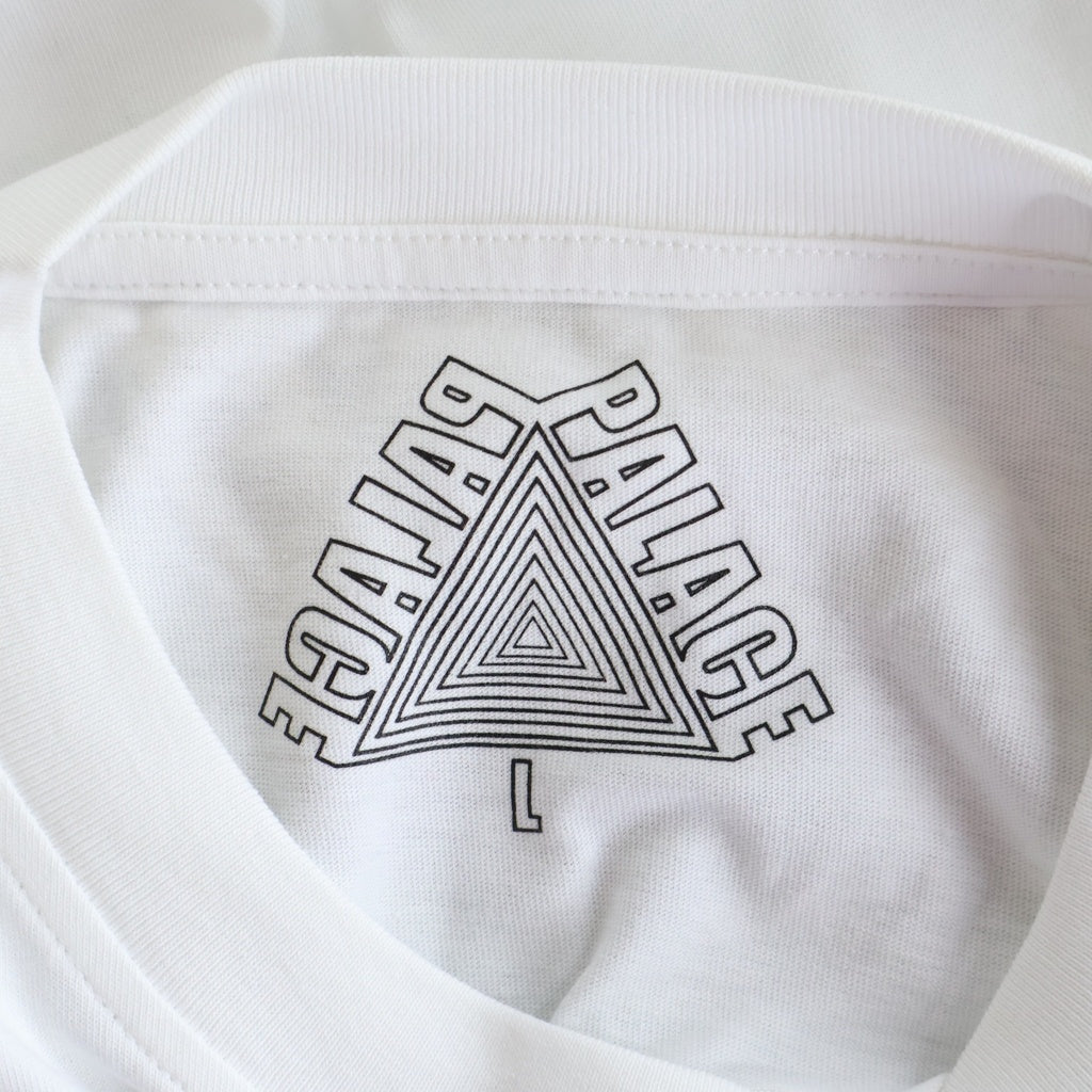 Palace Skateboards(パレススケートボーズ) Palazzo Longsleeve パラッツォ プリント クルーネック 長袖Tシャツ カットソー ホワイト