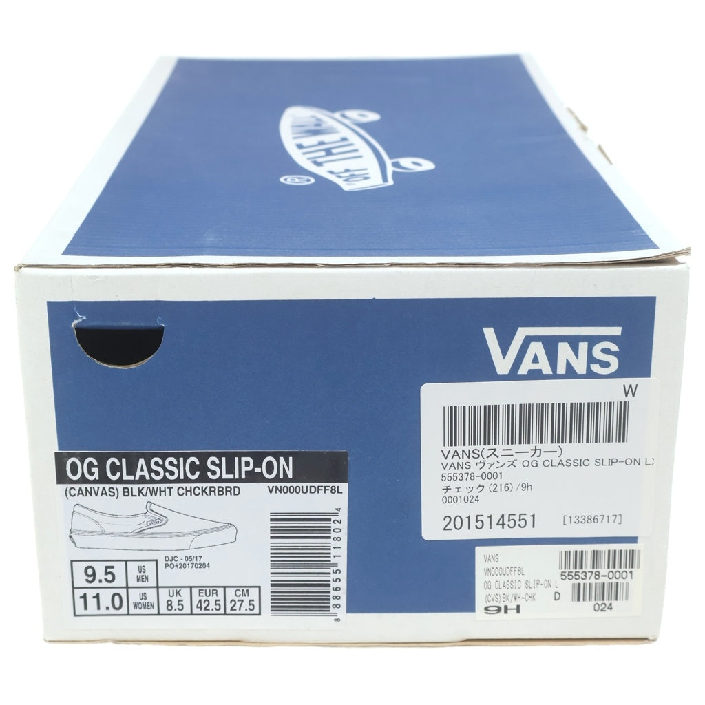 VANS(ヴァンズ) Vault OG Classic Slip-On ボルト チェッカーボード クラシック スリッポン ローカットスニーカー ホワイト/ブラック US9.5/27.5cm VN000UDFF8L