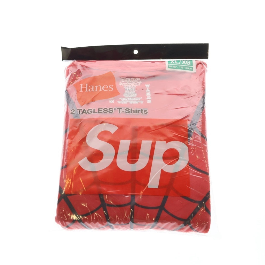 SUPREME(シュプリーム) 26SS × Hanes Spider-Man Tagless Tees RED 2 Pack ヘインズ スパイダーマン タグレス クルーネック 半袖Tシャツ 2パック レッド