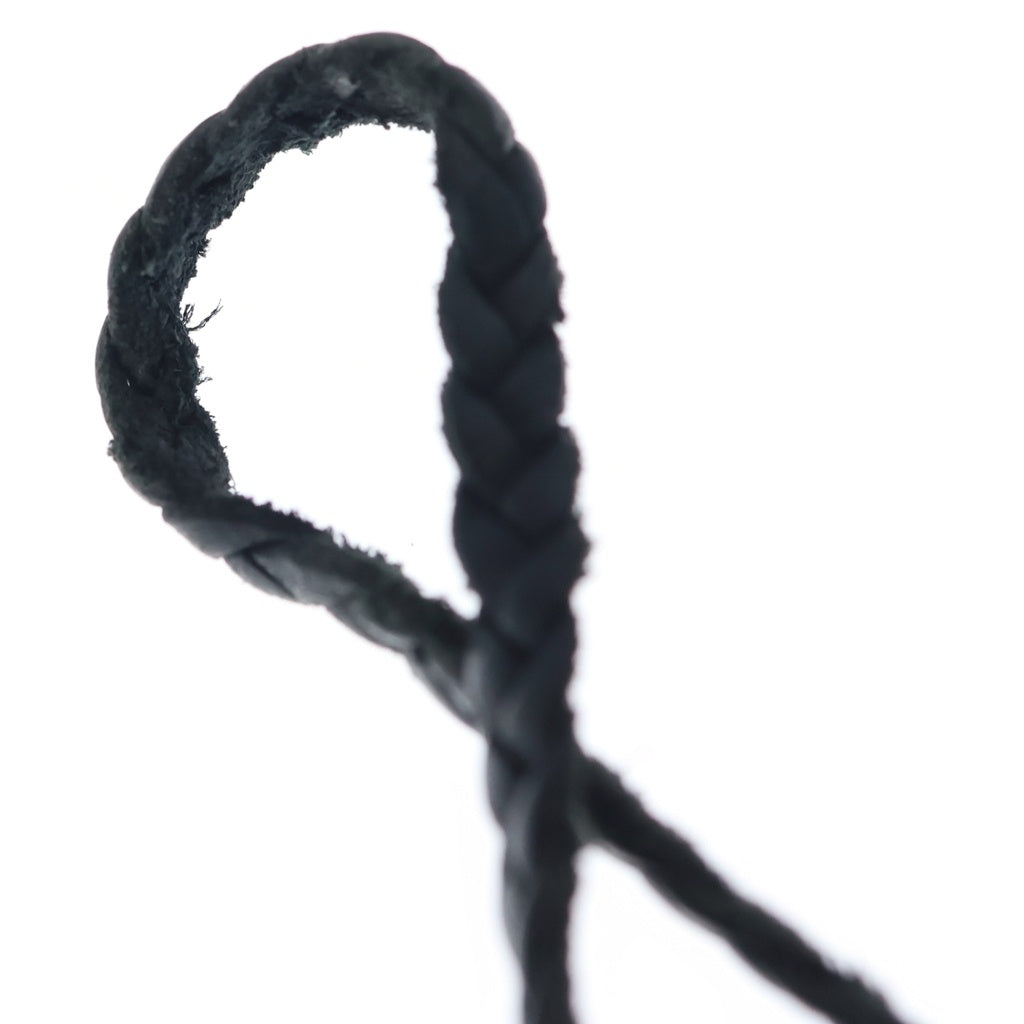 CHROME HEARTS(クロムハーツ) LEATHER BRAID SCROLL ネックレス レザーブレイドネックレス ブラック/シルバー BCA377