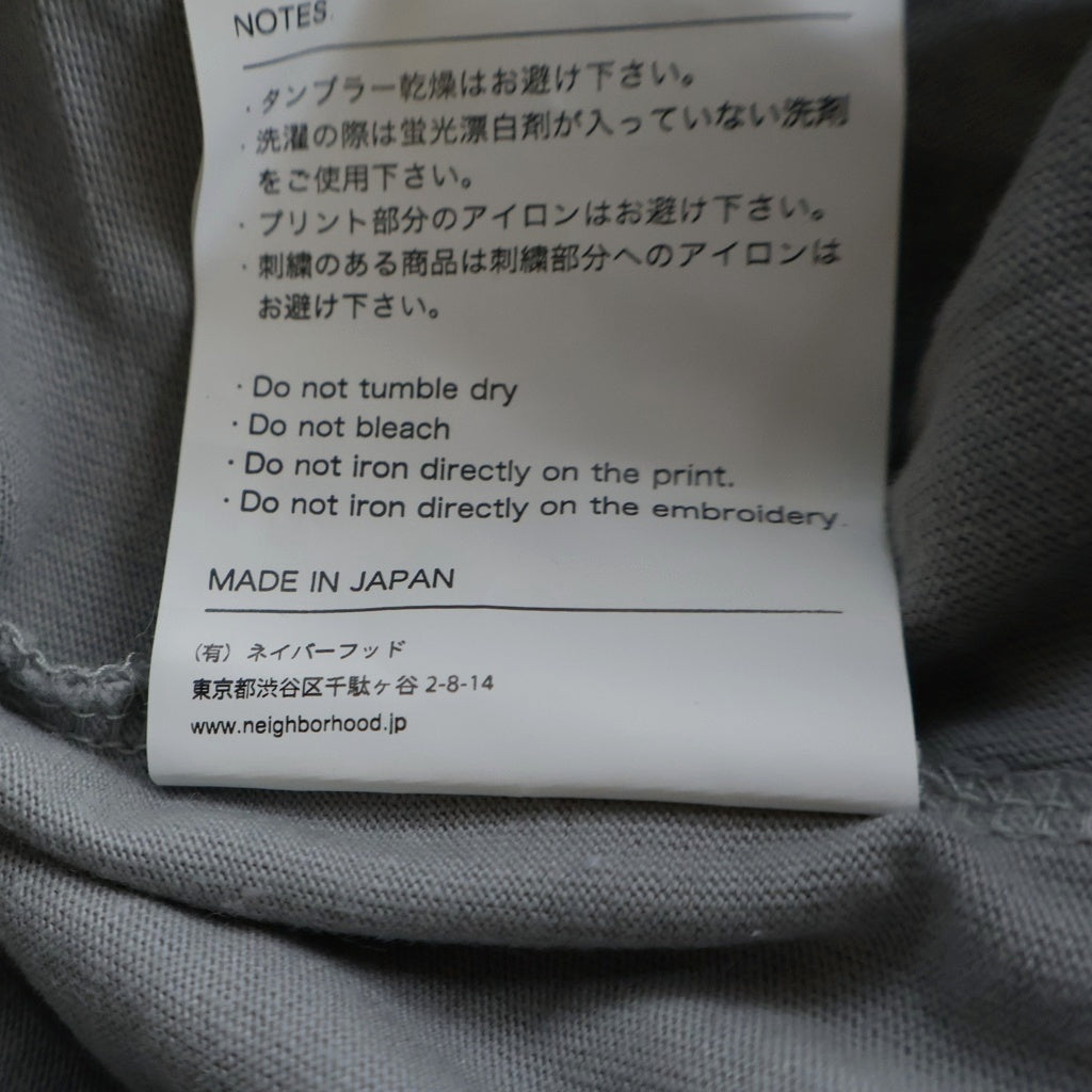 NEIGHBORHOOD(ネイバーフッド) 20AW × MOTORHEAD L/S Tee モーターヘッド グラフィックロゴプリント クルーネック 長袖Tシャツ カットソー グレー