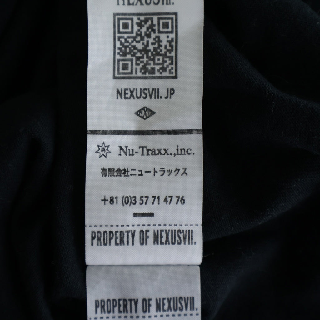 NEXUS7(ネクサスセブン) Bones L/S Tee ボーンズ プリント クルーネック 長袖Tシャツ カットソー ブラック RRS-NSM-T0B