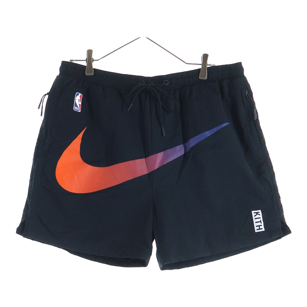 KITH(キス) × NIKE × New York Knicks ナイキ ニューヨークニックス フロントロゴ ナイロンショーツ ハーフパンツ ブラック CZ3764-010