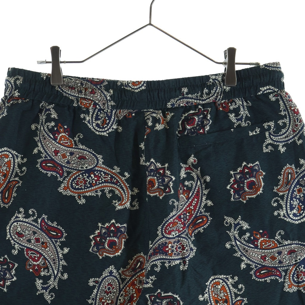 KITH(キス) 21SS Silk Cotton Printed Active Shorts ペイズリー柄 シルクショーツ ハーフパンツ グリーン 21-032-060-0012-2-0
