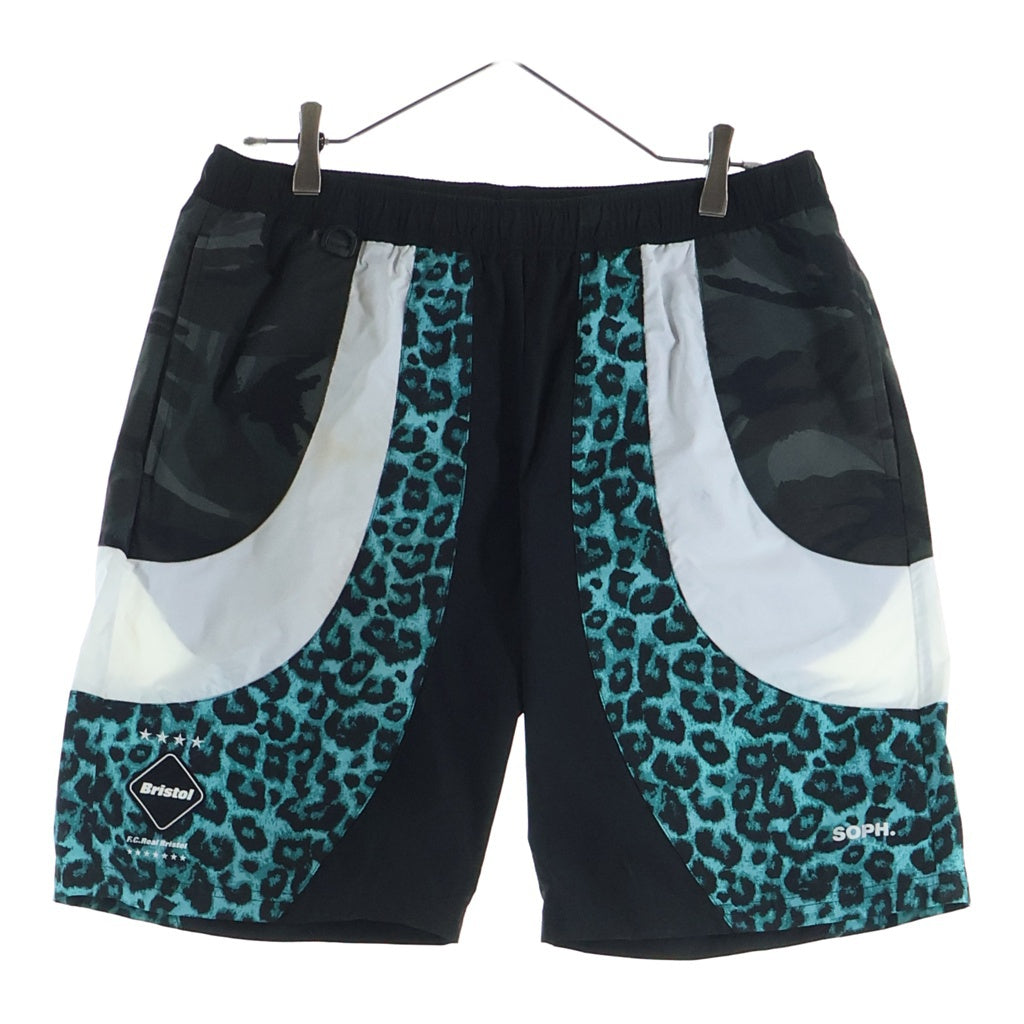 F.C.R.B./F.C.Real Bristol/FCRB(エフシーアールビー/エフシーレアルブリストル) MULTI PATTERN SHORTS マルチパターン ナイロンショーツ ハーフパンツ ブラック/グリーン FCRB-220038