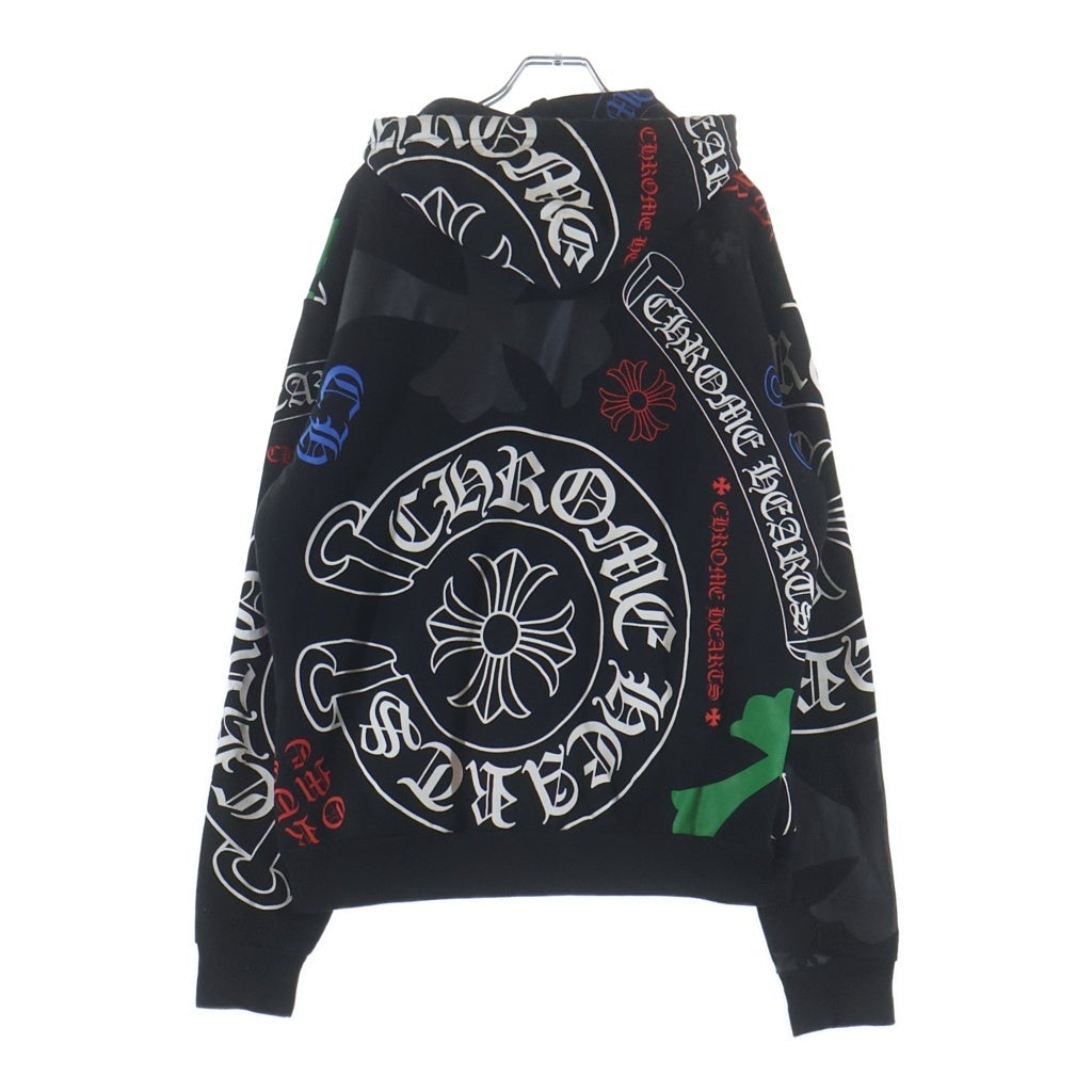 CHROME HEARTS(クロムハーツ) STENCIL HOODIE ステンシルプリント プルオーバーパーカー フーディー ブラック