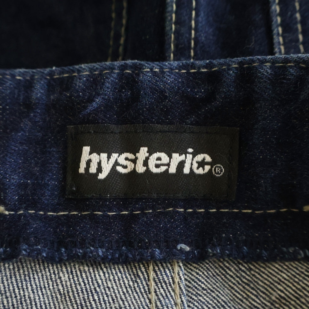 HYSTERIC GLAMOUR(ヒステリックグラマー) アジャスター付き ジッパーフライ デニム切替 ワイド バギーパンツ インディゴ 2AP-2095