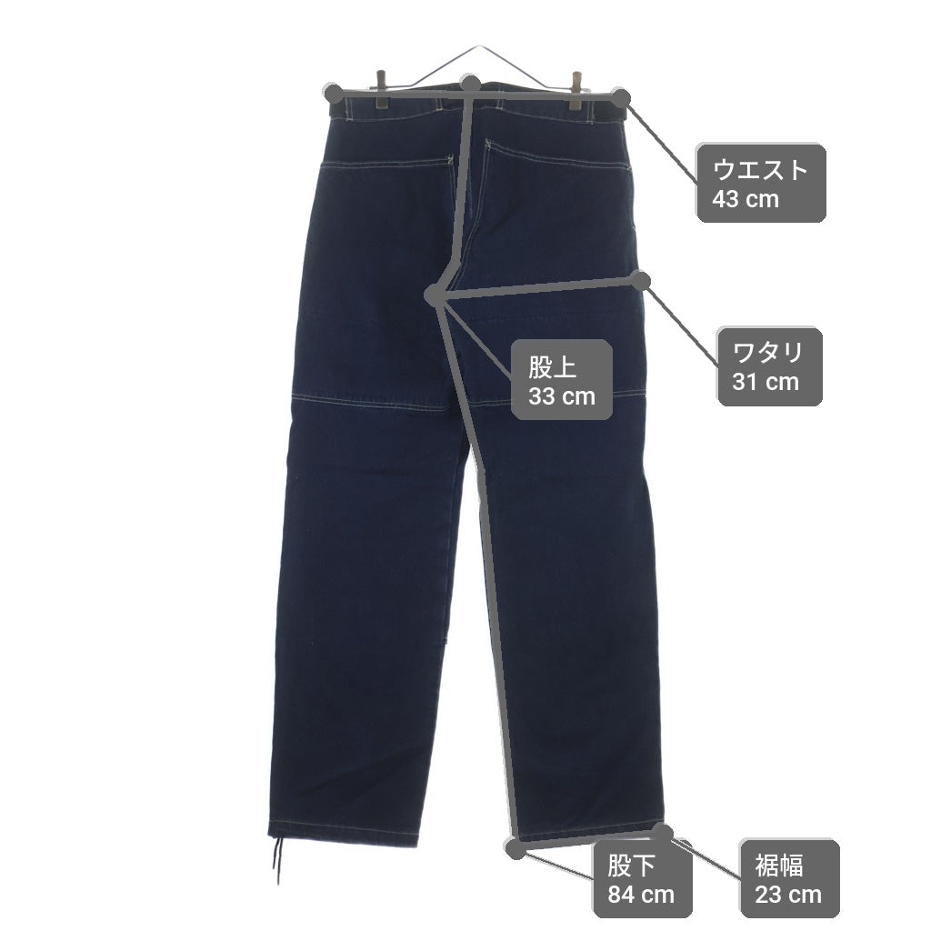 HYSTERIC GLAMOUR(ヒステリックグラマー) アジャスター付き ジッパーフライ デニム切替 ワイド バギーパンツ インディゴ 2AP-2095