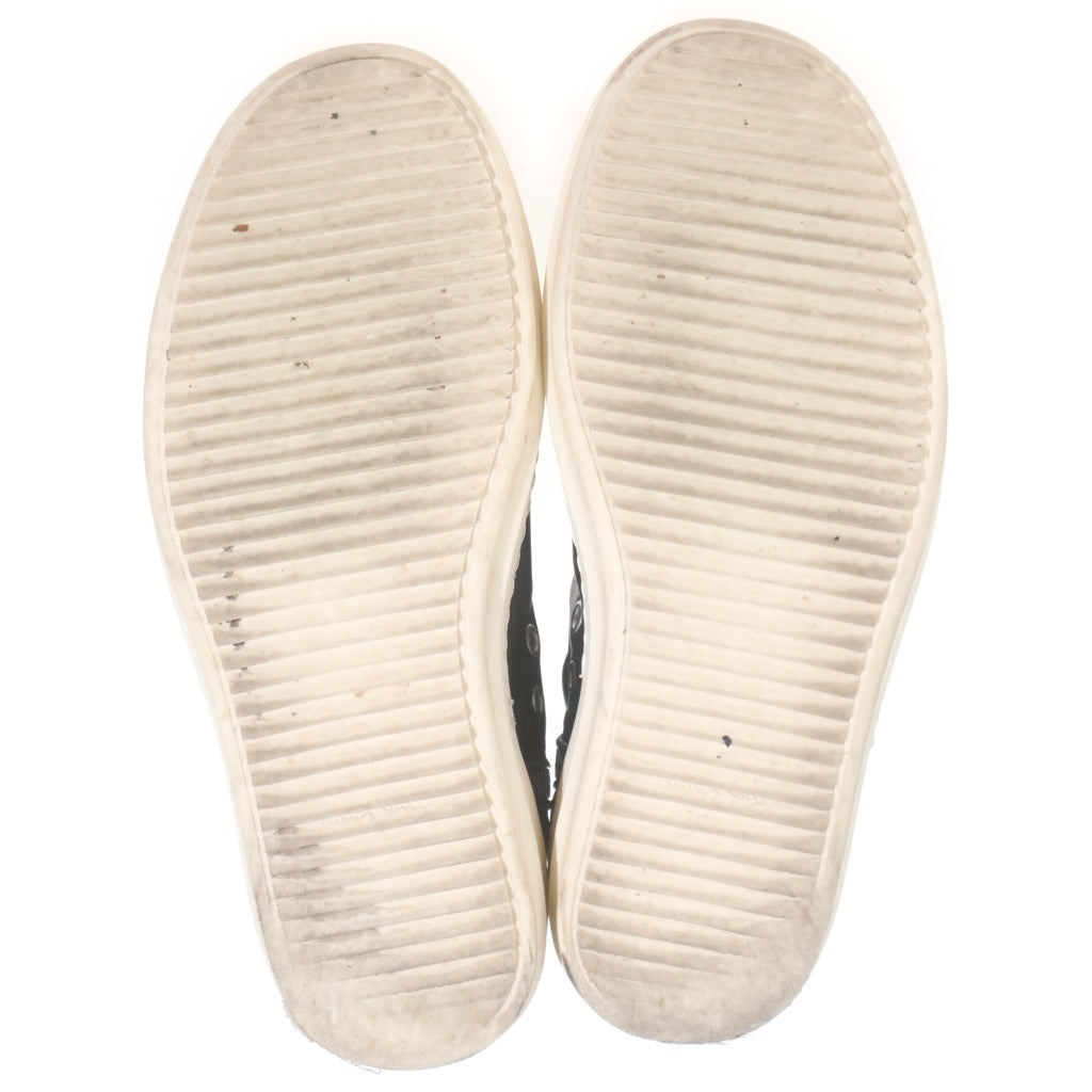 Rick Owens(リックオウエンス) 26SS SNEAKERS ラモーンズ カーフレザー ハイカット スニーカー ブラック/ホワイト RU02D6890LOO