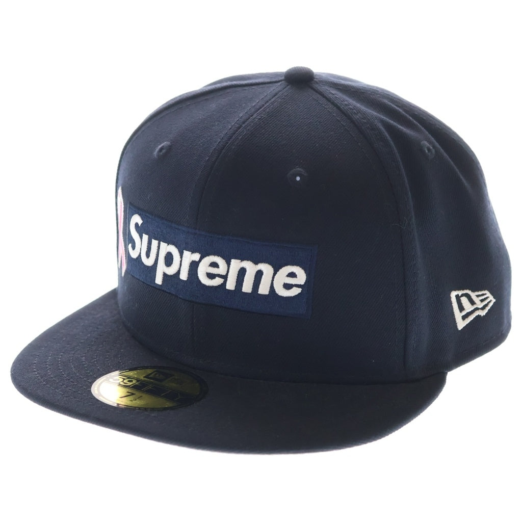 SUPREME(シュプリーム) 25AW ×New Era Breast Cancer Awareness Box Logo Cap ニューエラ ブレストキャンサーアウェアネス ボックス ロゴ ベースボールキャップ 帽子 ネイビー