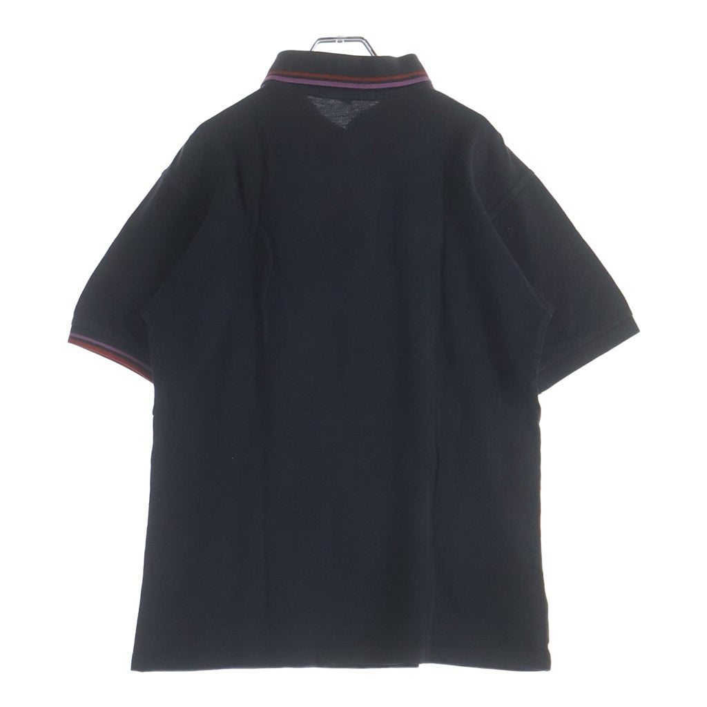 FRED PERRY(フレッドペリー) ×COMME des GARCONS コムデギャルソン CDGロゴ刺繍 半袖ポロシャツ ブラック W13313