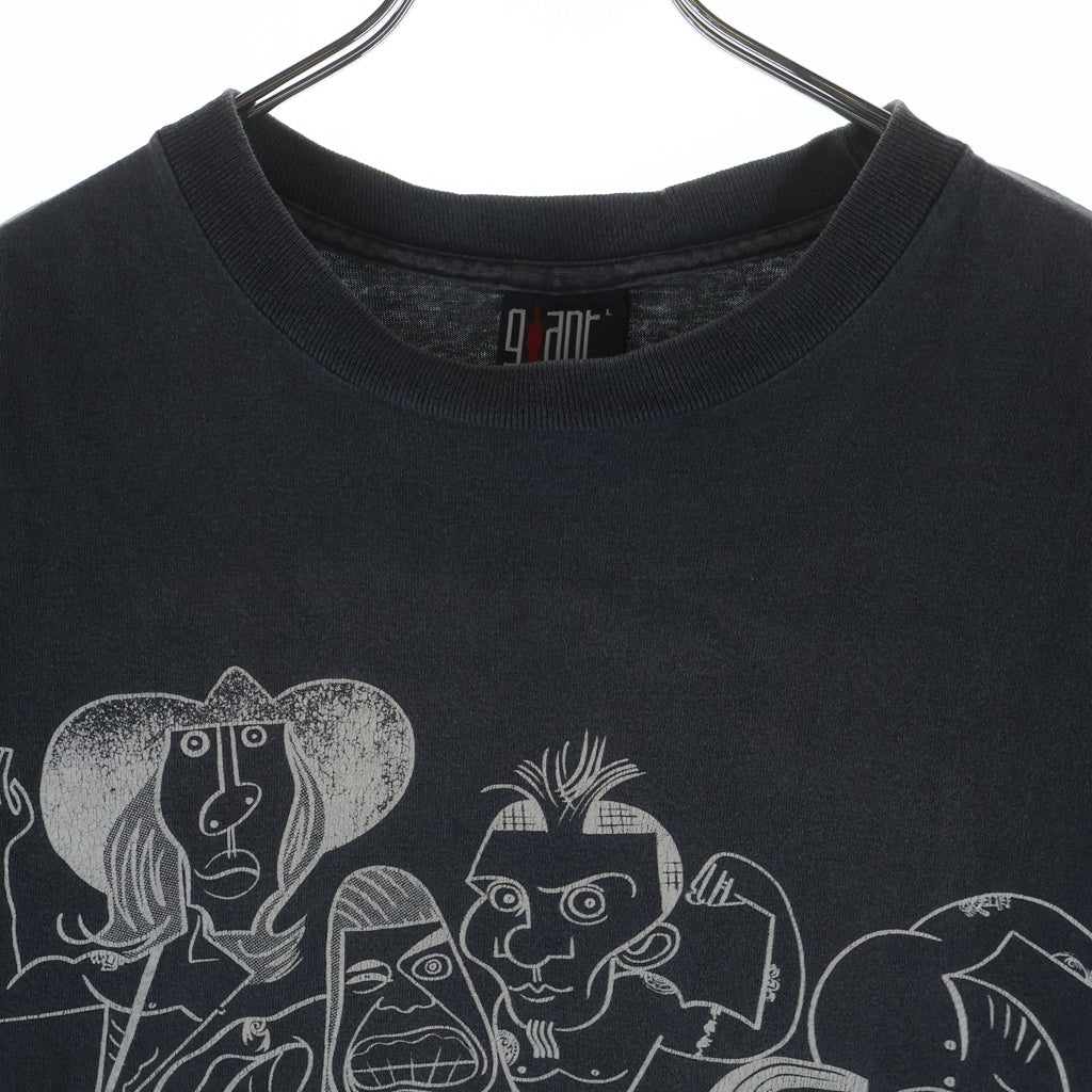 VINTAGE(ヴィンテージ) 90s RED HOT CHILI PEPPERS PICASSO GRAPHIC レッドホットチリペッパーズ ピカソグラフィック 両面プリント 半袖Tシャツ カットソー ブラック