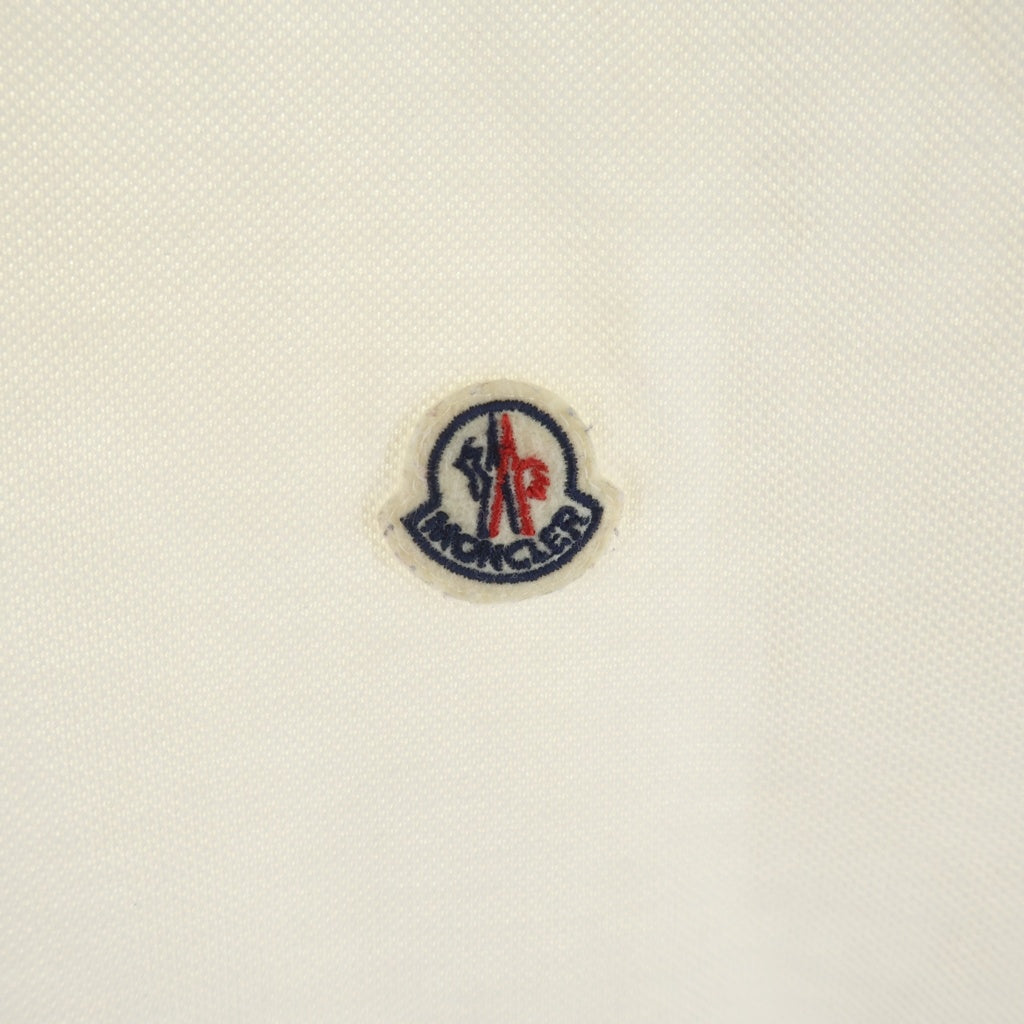 MONCLER(モンクレール) 17SS MAGLIA POLO MANICA ロゴパッチ コットン 半袖 ポロシャツ ホワイト C10918345600 84556