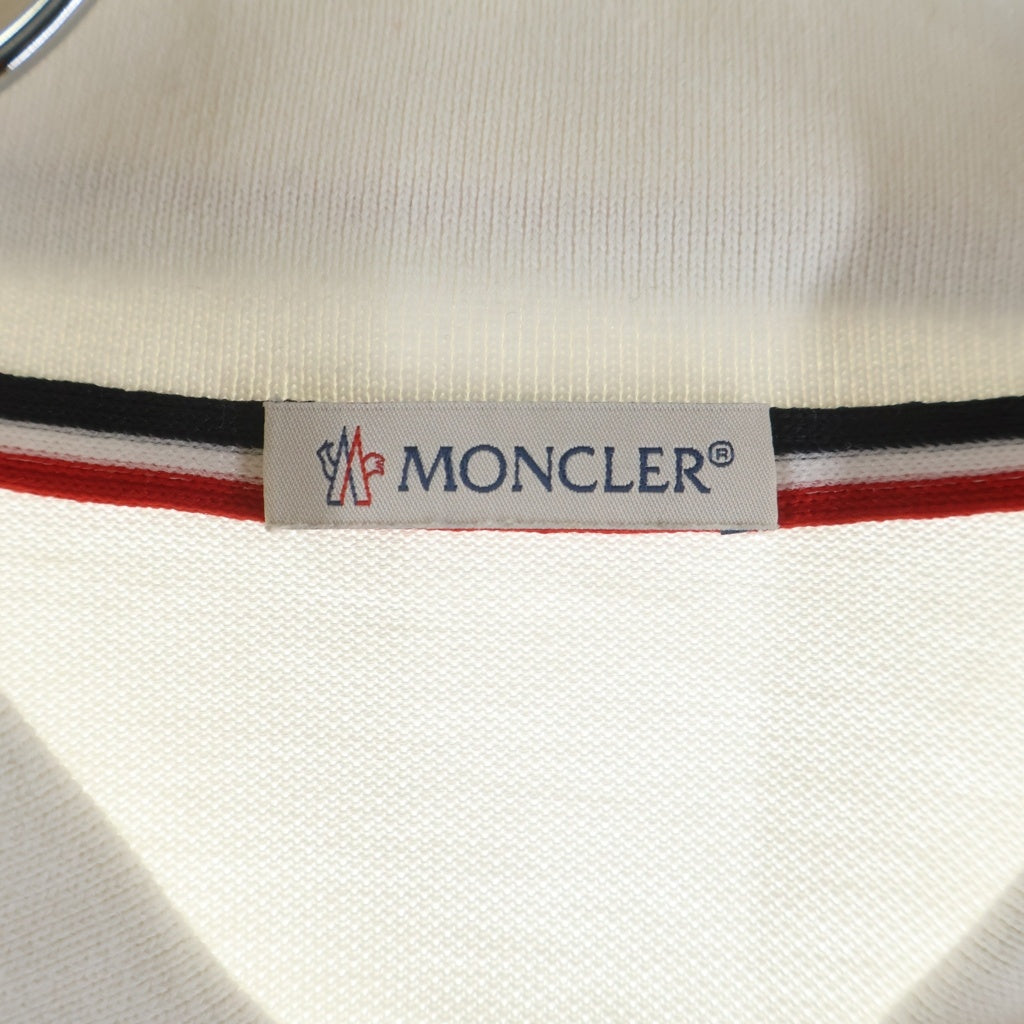 MONCLER(モンクレール) 17SS MAGLIA POLO MANICA ロゴパッチ コットン 半袖 ポロシャツ ホワイト C10918345600 84556