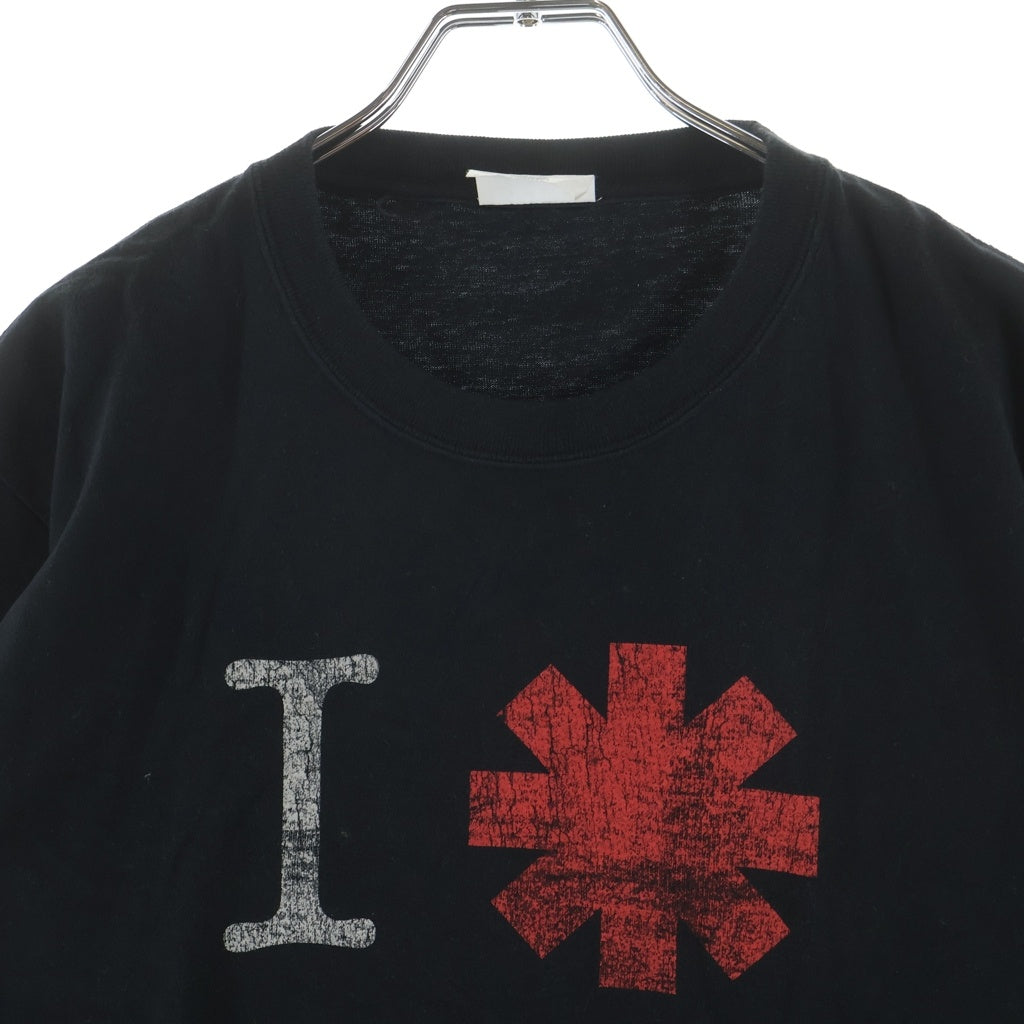 VINTAGE(ヴィンテージ) 00s RED HOT CHILI PEPPERS I LOVE RHCP フロントプリント 半袖Tシャツ カットソー ブラック