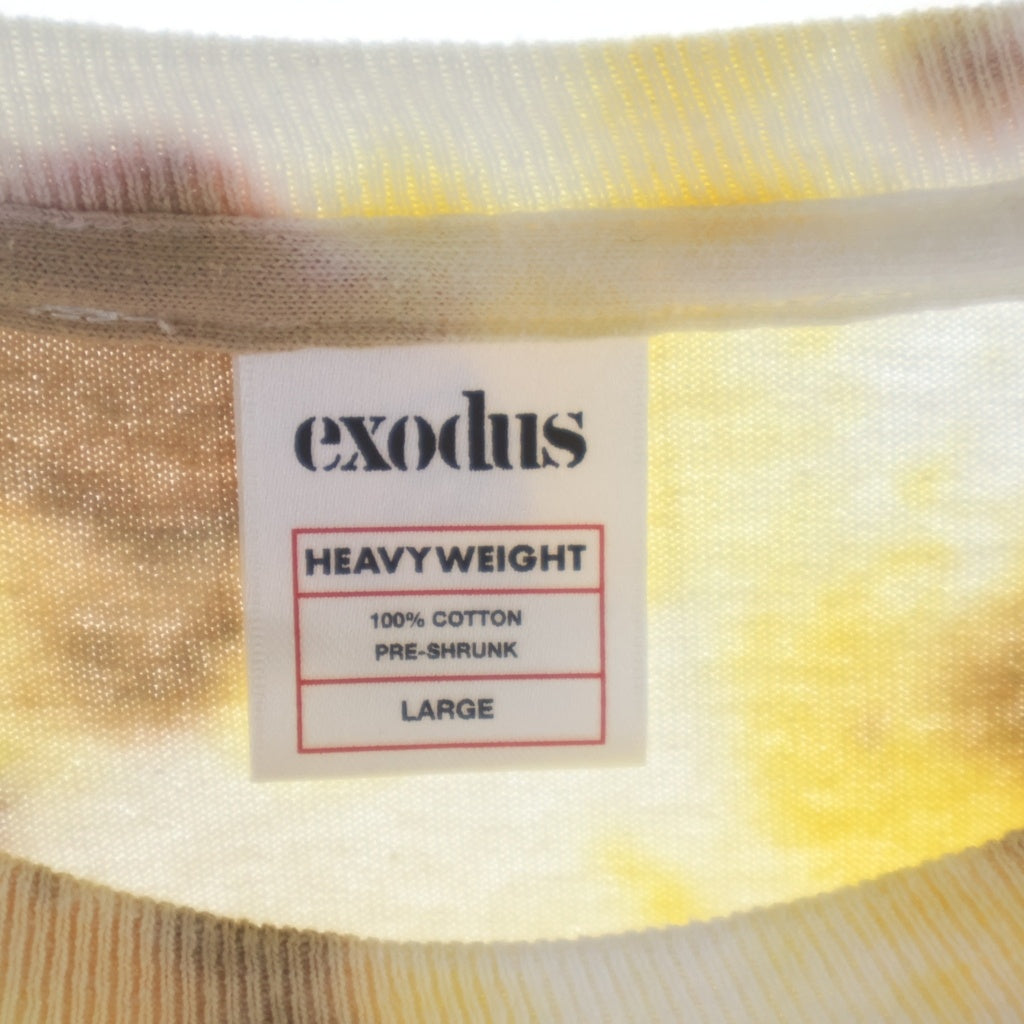 NO BRAND(ノーブランド) exodus brand(エクソダスブランド) DOGSHIT TIE DYE LONGSLEEVE T SHIRT ドッグシット フロントプリント タイダイ 長袖 Tシャツ カットソー マルチ