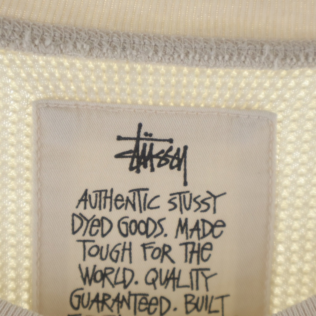 STUSSY(ステューシー) ワッフル サーマル 長袖Tシャツ カットソー アイボリー