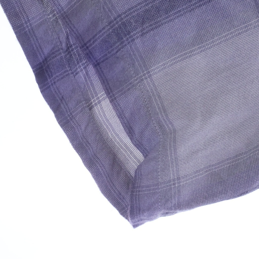 WACKO MARIA(ワコマリア) 23AW OMBRE CHECK OPEN COLLAR SHIRT オンブレチェック オープンカラーシャツ ブルー