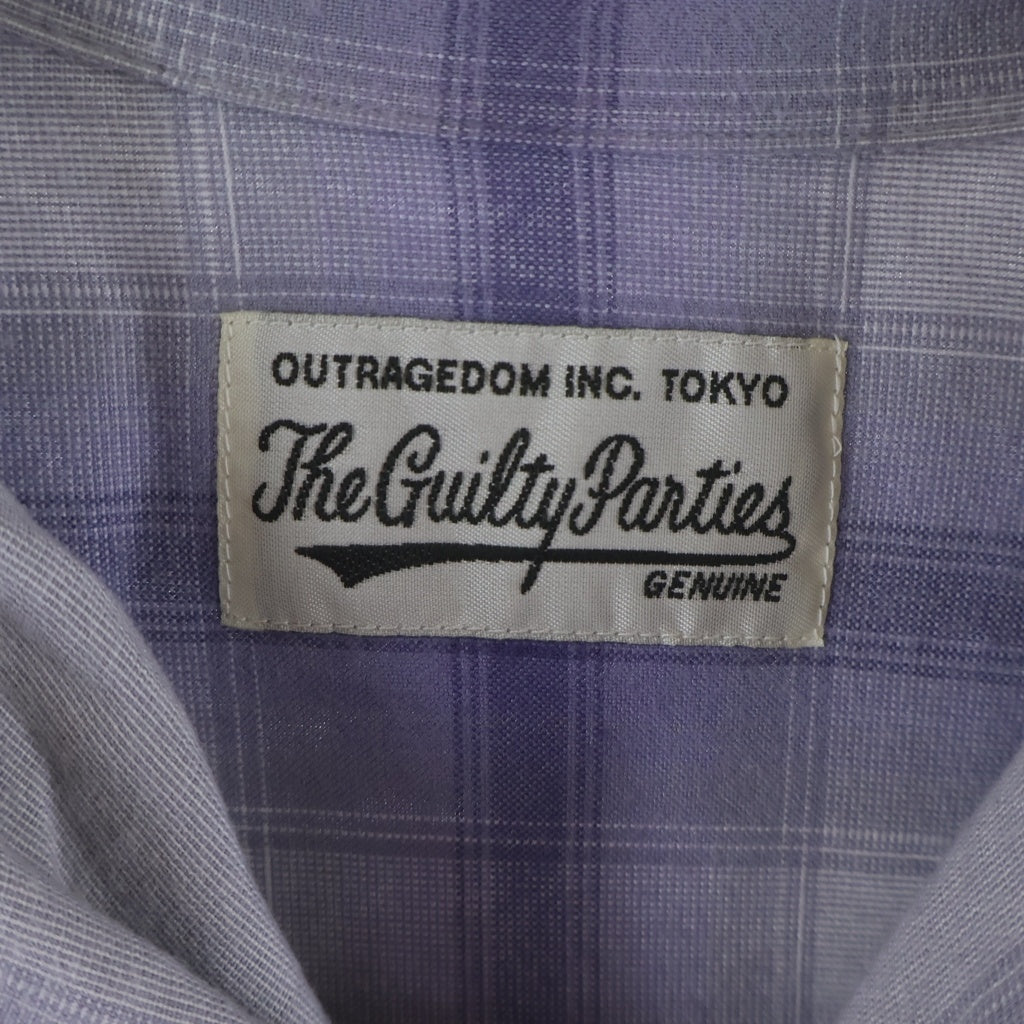 WACKO MARIA(ワコマリア) 23AW OMBRE CHECK OPEN COLLAR SHIRT オンブレチェック オープンカラーシャツ ブルー
