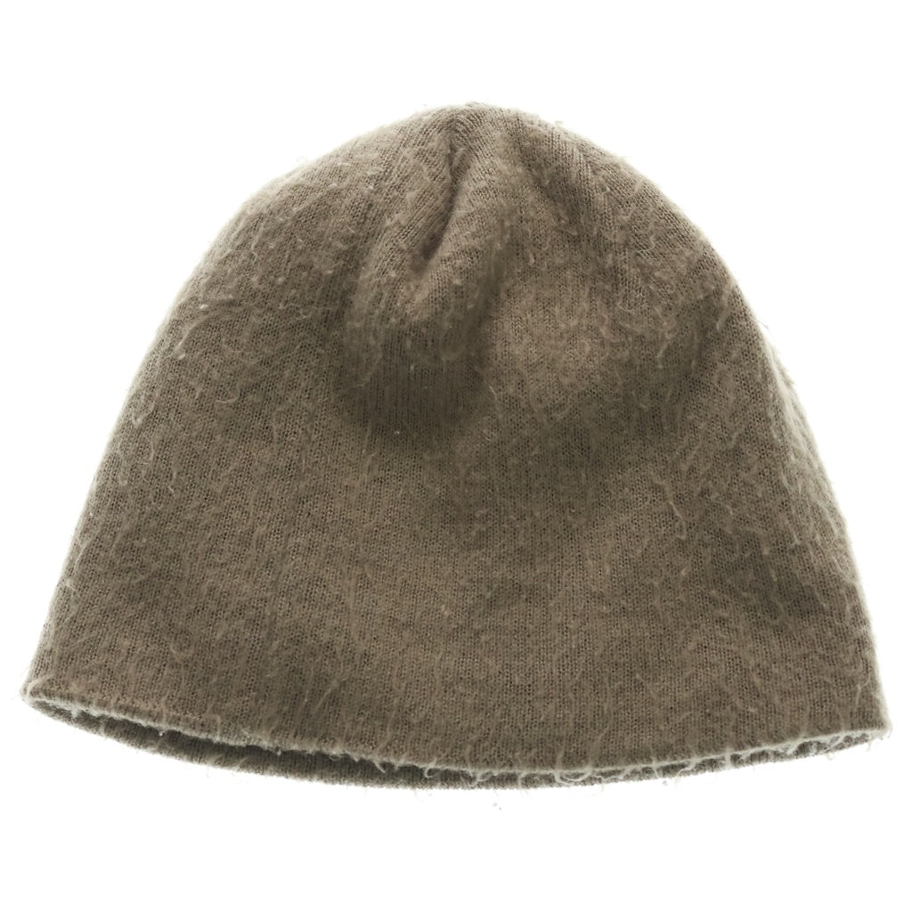 STUSSY(ステューシー) Brushed Out Skullcap ブラッシュアウト ロゴ スカルキャップ ビーニー ニット帽 カーキ