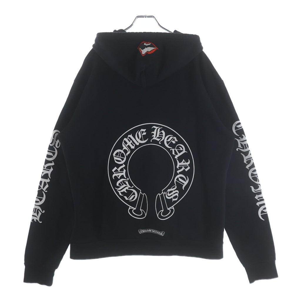 CHROME HEARTS(クロムハーツ) ×MATTY BOY Chomper Horseshoe Hoodie ×マッティボーイ チョンパー ホースシューフーディ プルオーバースウェットパーカー ブラック