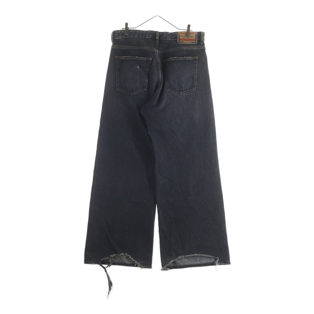 DIESEL(ディーゼル) Relaxed Jeans D-Rise A06371 リラックス Dライズ ダメージ加工 ウォッシュドワイドデニムパンツ ジーンズ インディゴ