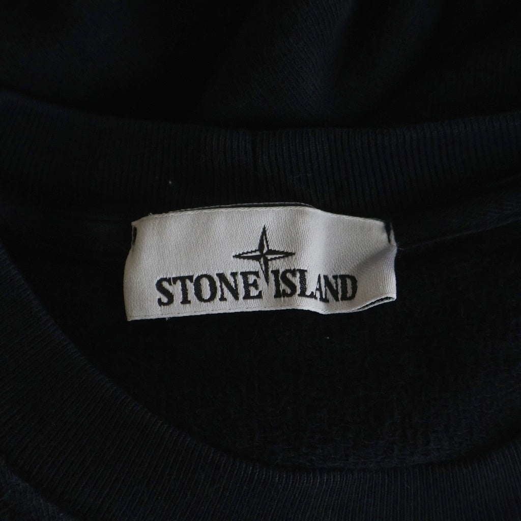 STONE ISLAND(ストーンアイランド) Logo Sweatshirts クルーネック スウェットトレーナー ブラック 801566060