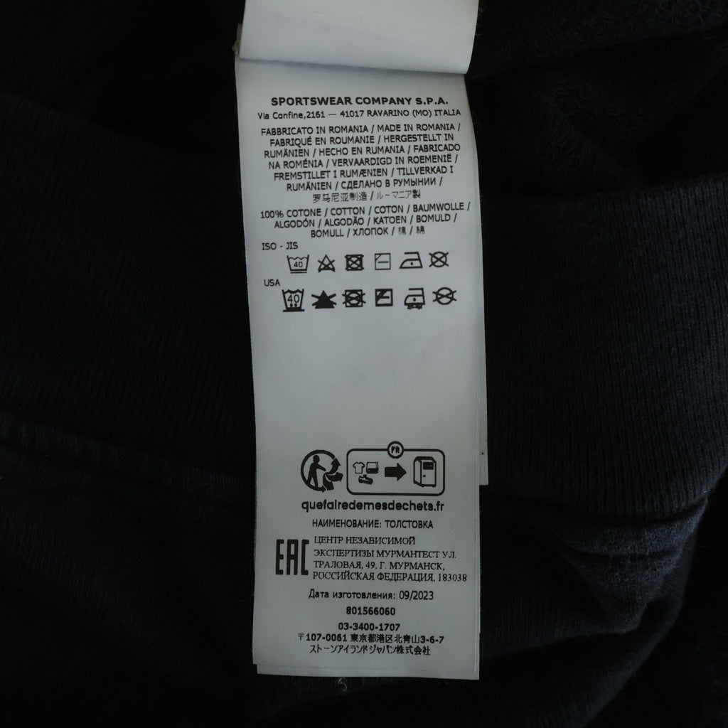 STONE ISLAND(ストーンアイランド) Logo Sweatshirts クルーネック スウェットトレーナー ブラック 801566060