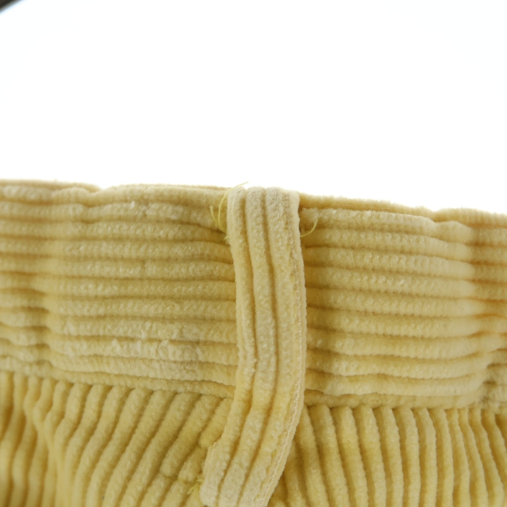 POLO RALPH LAUREN(ポロラルフローレン) 90s VINTAGE POLO CORDS ヴィンテージ ノータック 太畝 コーデュロイパンツ イエロー