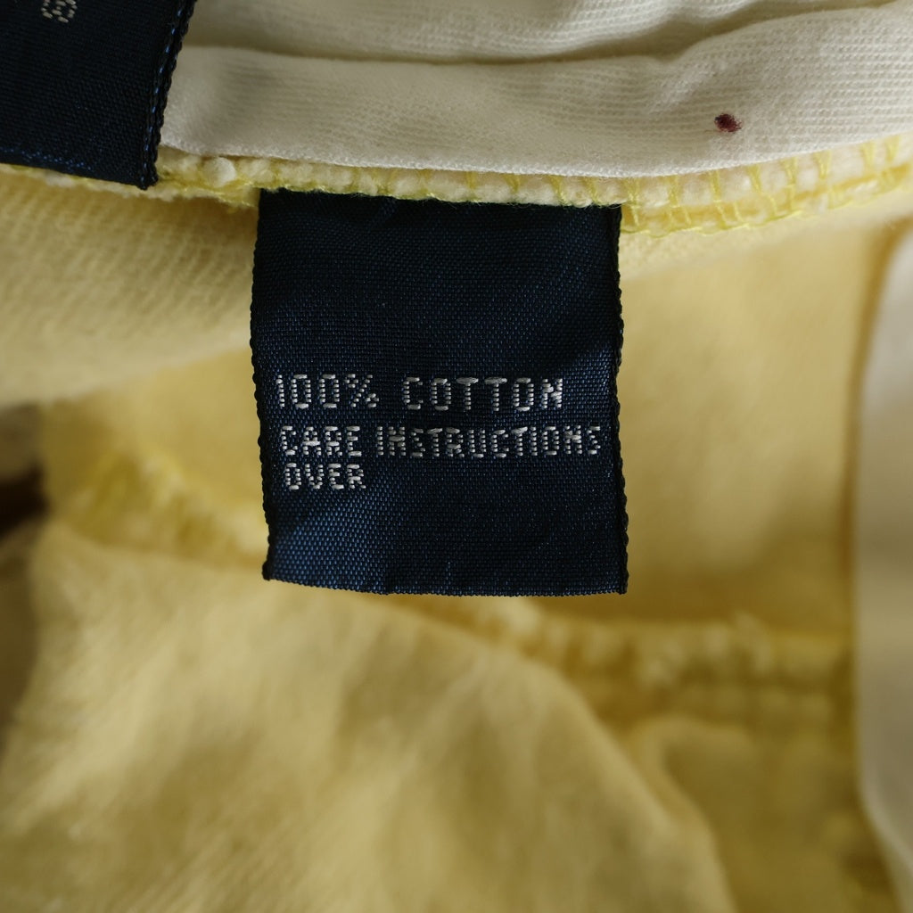 POLO RALPH LAUREN(ポロラルフローレン) 90s VINTAGE POLO CORDS ヴィンテージ ノータック 太畝 コーデュロイパンツ イエロー