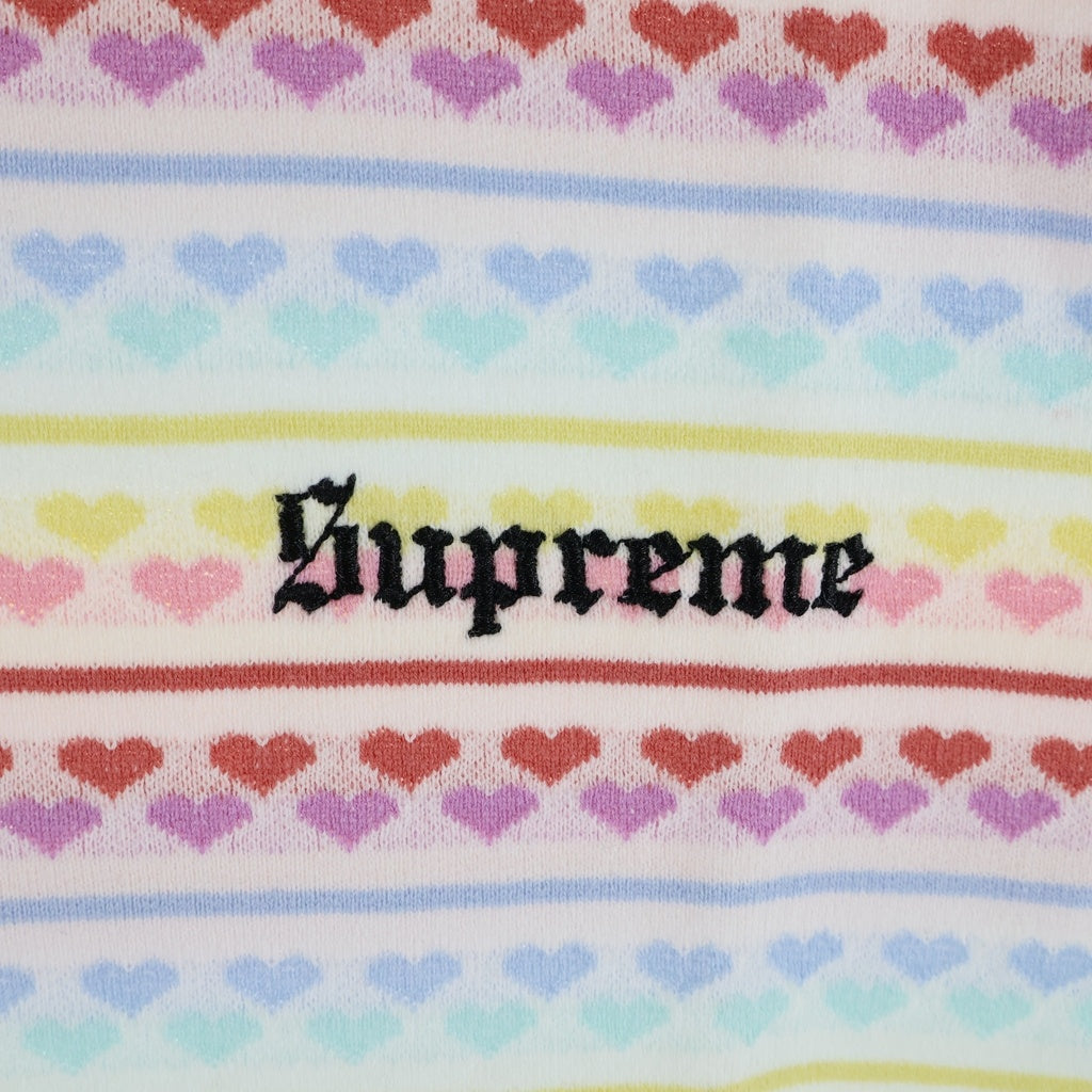 SUPREME(シュプリーム) 22SS Hearts Jacquard S/S Top ハート 総柄 半袖Tシャツ カットソー マルチ