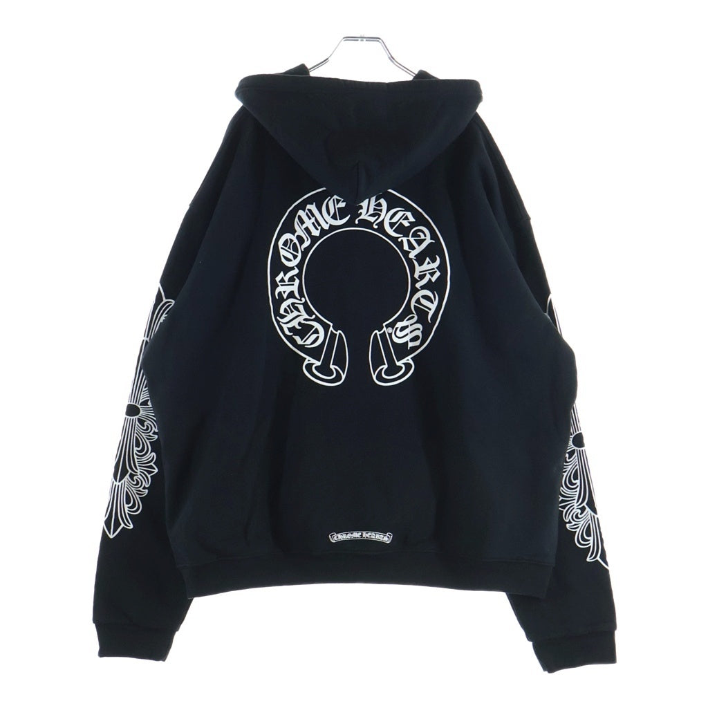 CHROME HEARTS(クロムハーツ) SWTSHRT HD ZIP 袖フローラル バック 
