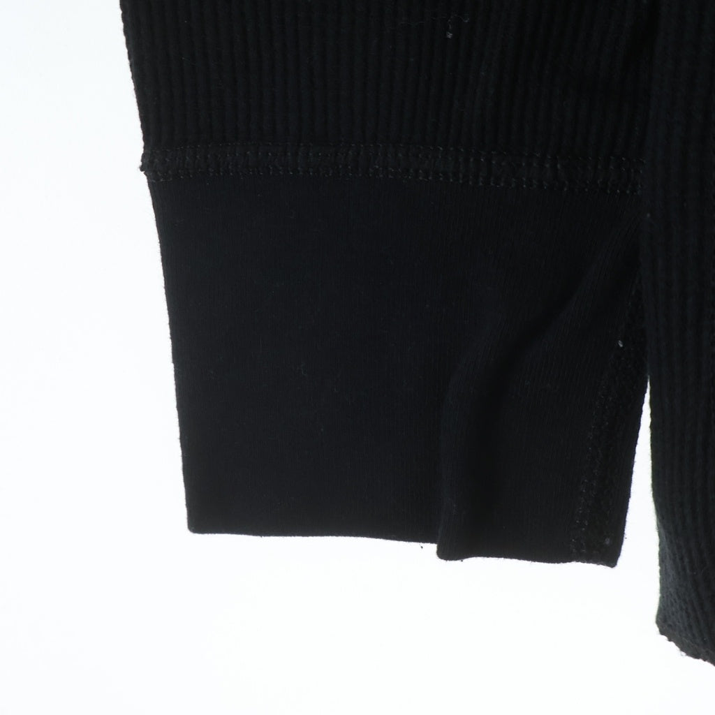 SUPREME(シュプリーム) 24AW ×Hanes Bones Thermal Crew ヘインズ ボーンズサーマルクルー フロントプリント 長袖Tシャツ カットソー ブラック