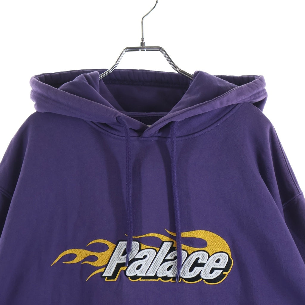 Palace Skateboards(パレススケートボーズ) 20AW P-Flames Hood フロント フレイムロゴ刺繍 プルオーバーパーカー フーディー パープル