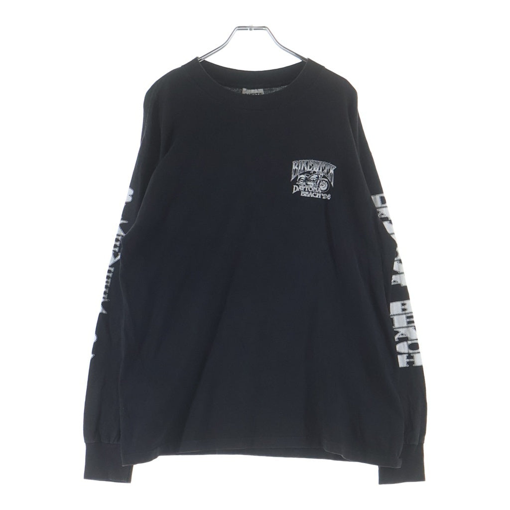 VINTAGE(ヴィンテージ) 90s DAYTONA BEACH BIKE WEEK デイトナビーチ バイクウィーク 両面プリント 長袖Tシャツ カットソー ブラック