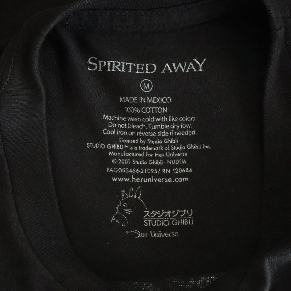 VINTAGE(ヴィンテージ) 00s Studio Ghibli Spirited Away スタジオジブリ 千と千尋の神隠し フロントプリント 半袖Tシャツ カットソー ブラック