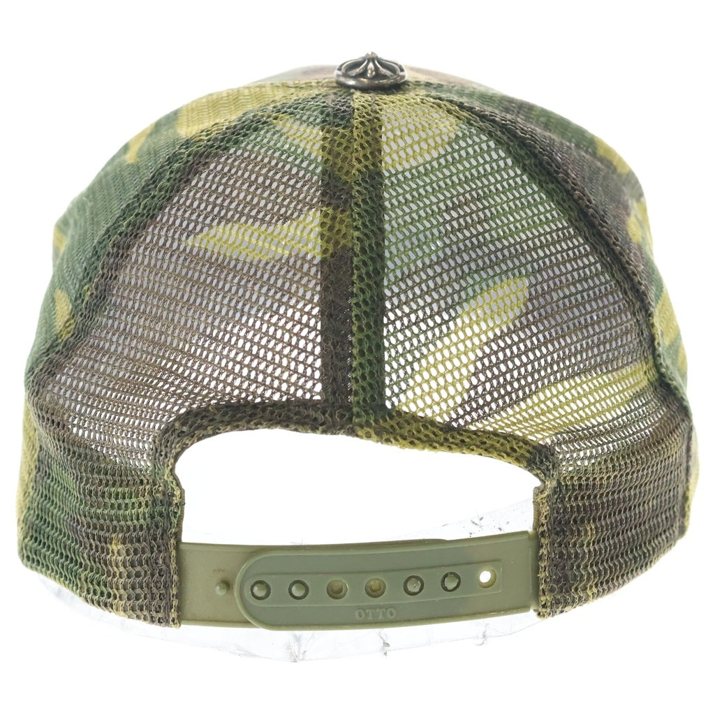 CHROME HEARTS(クロムハーツ) OLD TRUCKER CAP CH オールド クロスボール カモ柄 メッシュキャップ カーキ