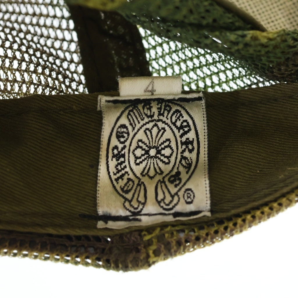 CHROME HEARTS(クロムハーツ) OLD TRUCKER CAP CH オールド クロスボール カモ柄 メッシュキャップ カーキ