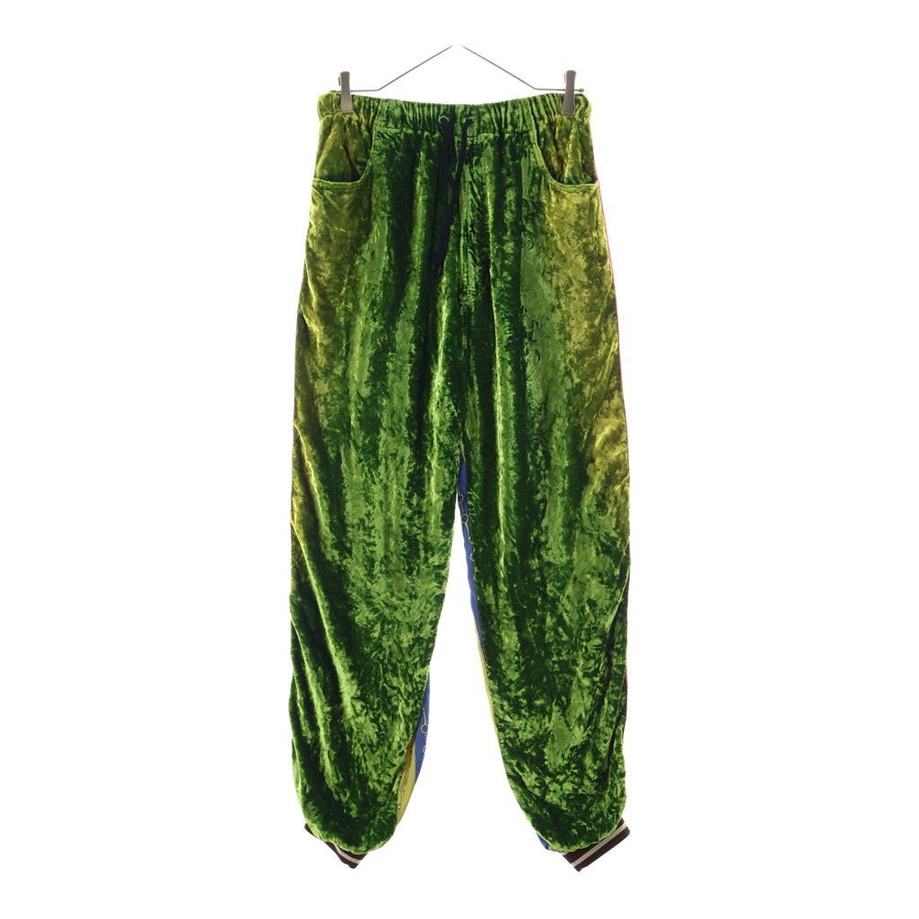 GUCCI(グッチ) Mixed Media Jogger Pants ミックスドメディアジョガーパンツ ナイロン ベロア 切替 サイドライン サルエルパンツ マルチ 572696 XDANK