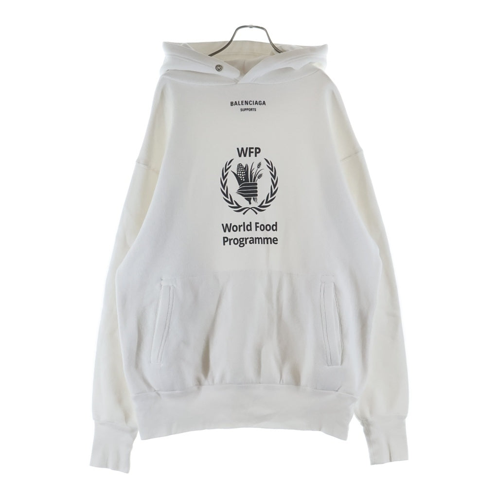 BALENCIAGA(バレンシアガ) 18AW WFP フロントロゴプリント プルオーバー パーカー フーディー ホワイト 541709 TCV34