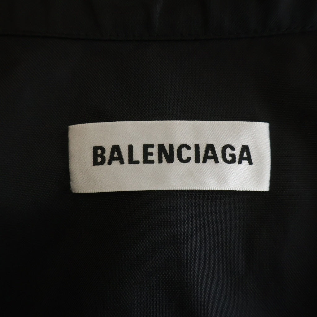 BALENCIAGA(バレンシアガ) 21SS Nylon Logo Denim Jacket ナイロンロゴデニムジャケット ブルゾン ブラック 529213 TBQ09