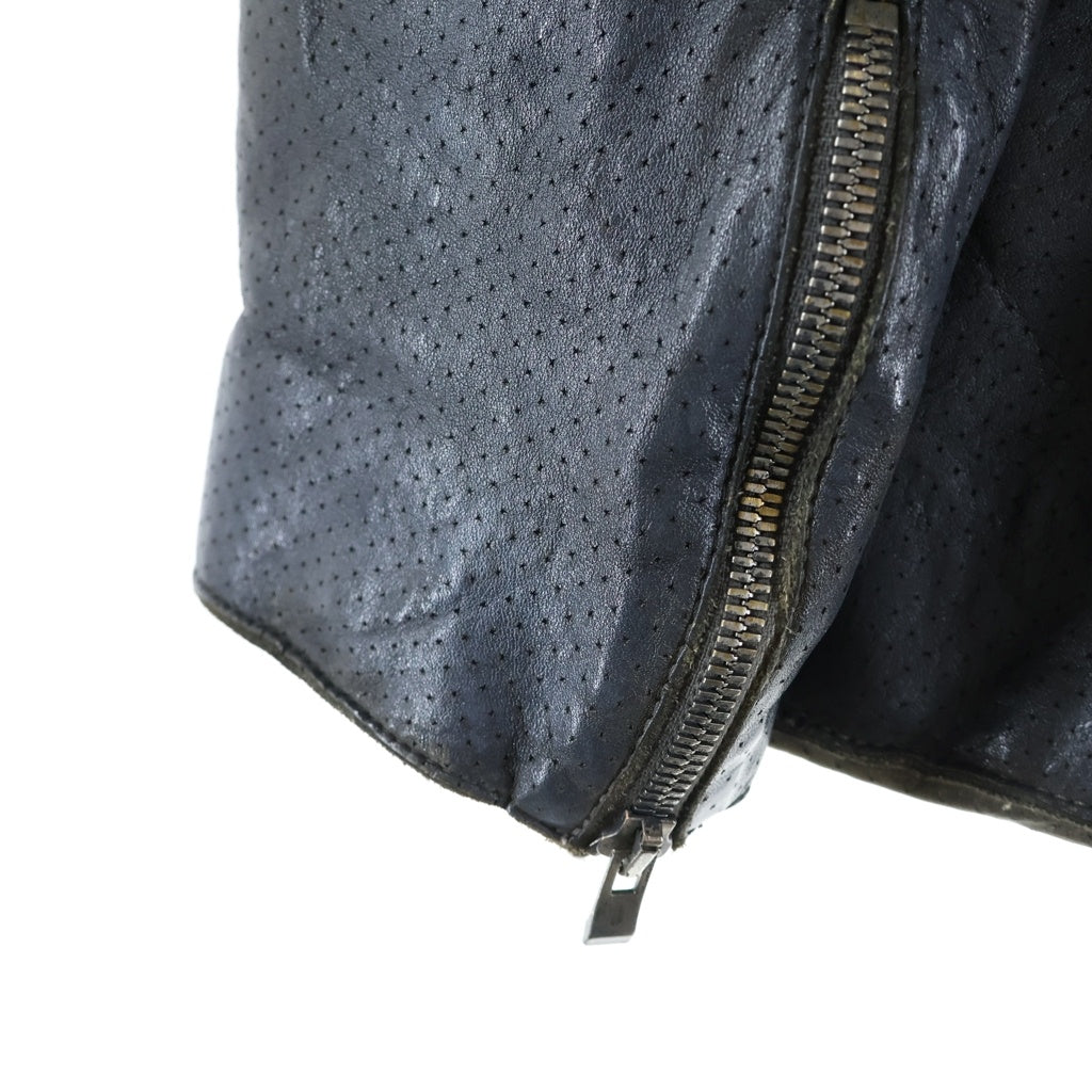 incarnation(インカネーション) Sheep Leather Moto シープレザー シングルラーダース レザージャケット グレー
