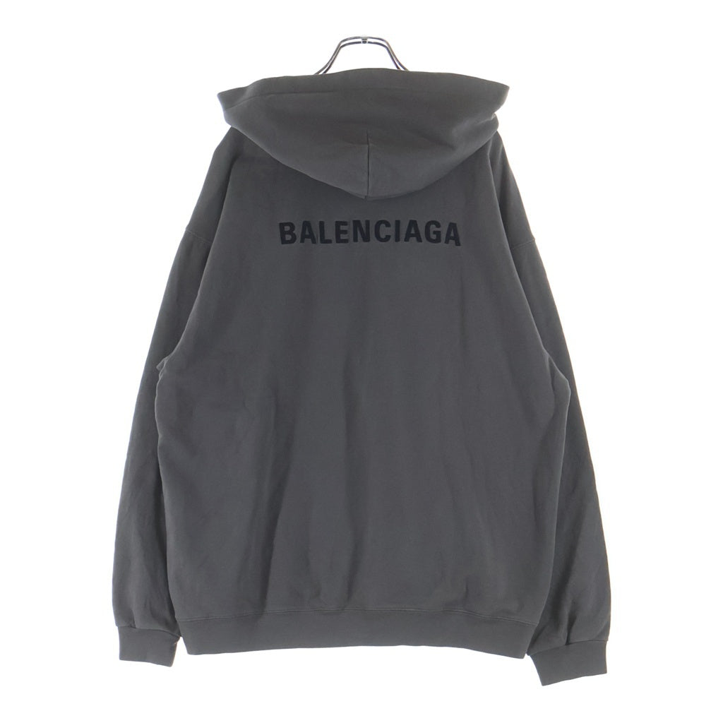 BALENCIAGA(バレンシアガ) 23AW バックロゴ ピグメントダイ プルオーバーパーカー フーディー グレー 600583 TNVH1