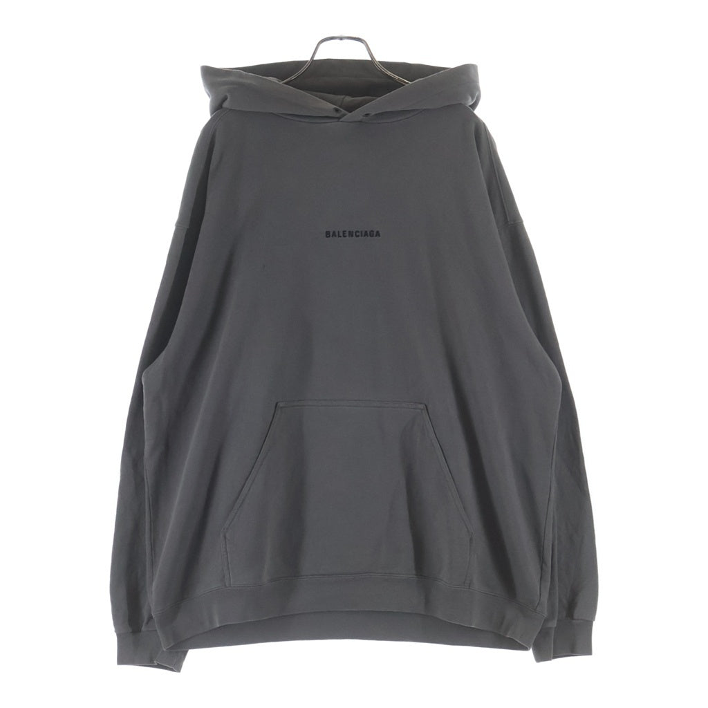 BALENCIAGA(バレンシアガ) 23AW バックロゴ ピグメントダイ プルオーバーパーカー フーディー グレー 600583 TNVH1