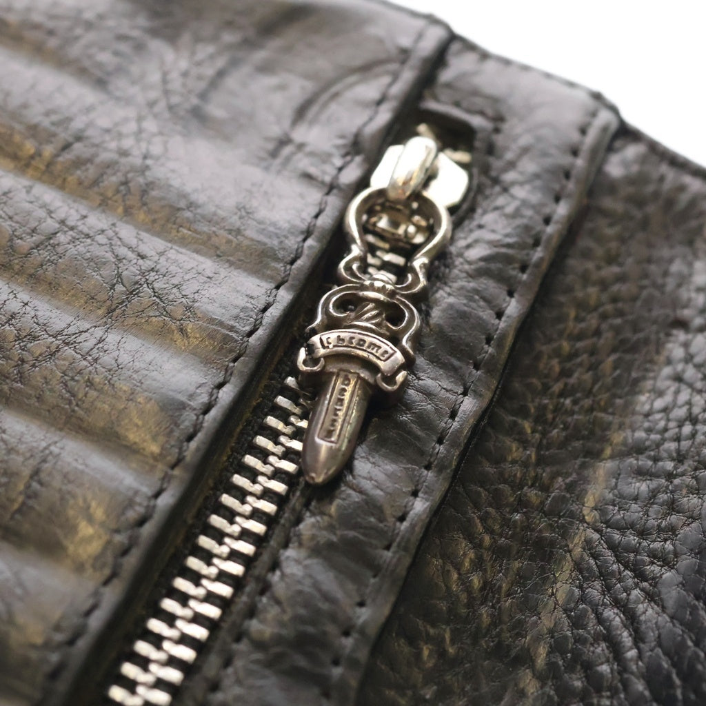 CHROME HEARTS(クロムハーツ) WAVE ウェーブ レザーウォレット 財布 ブラック