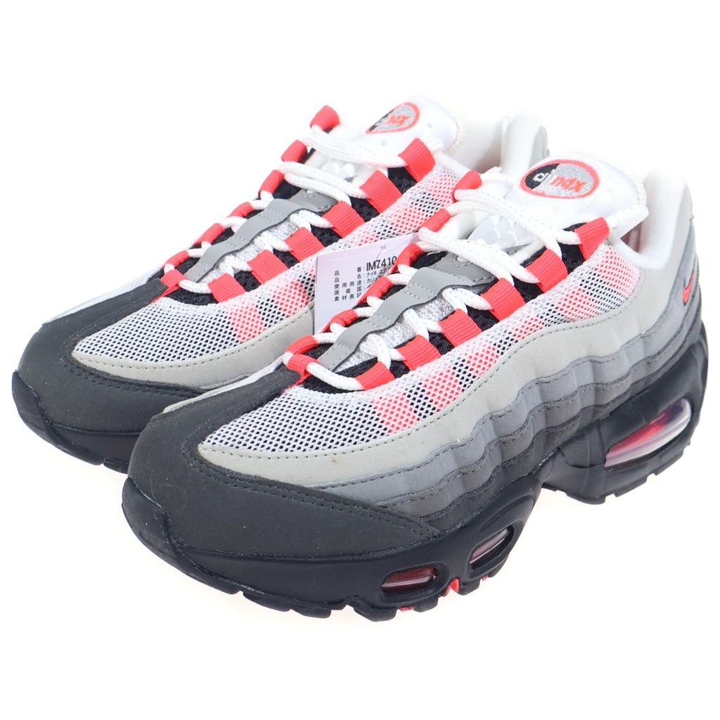 NIKE(ナイキ) AirMax95 OG Big Bubble MediumAsh エアマックス95 OG ビッグバブル ミディアムアッシュ ローカットスニーカー グレー/レッド US4/23cm IM7410-001 レディース