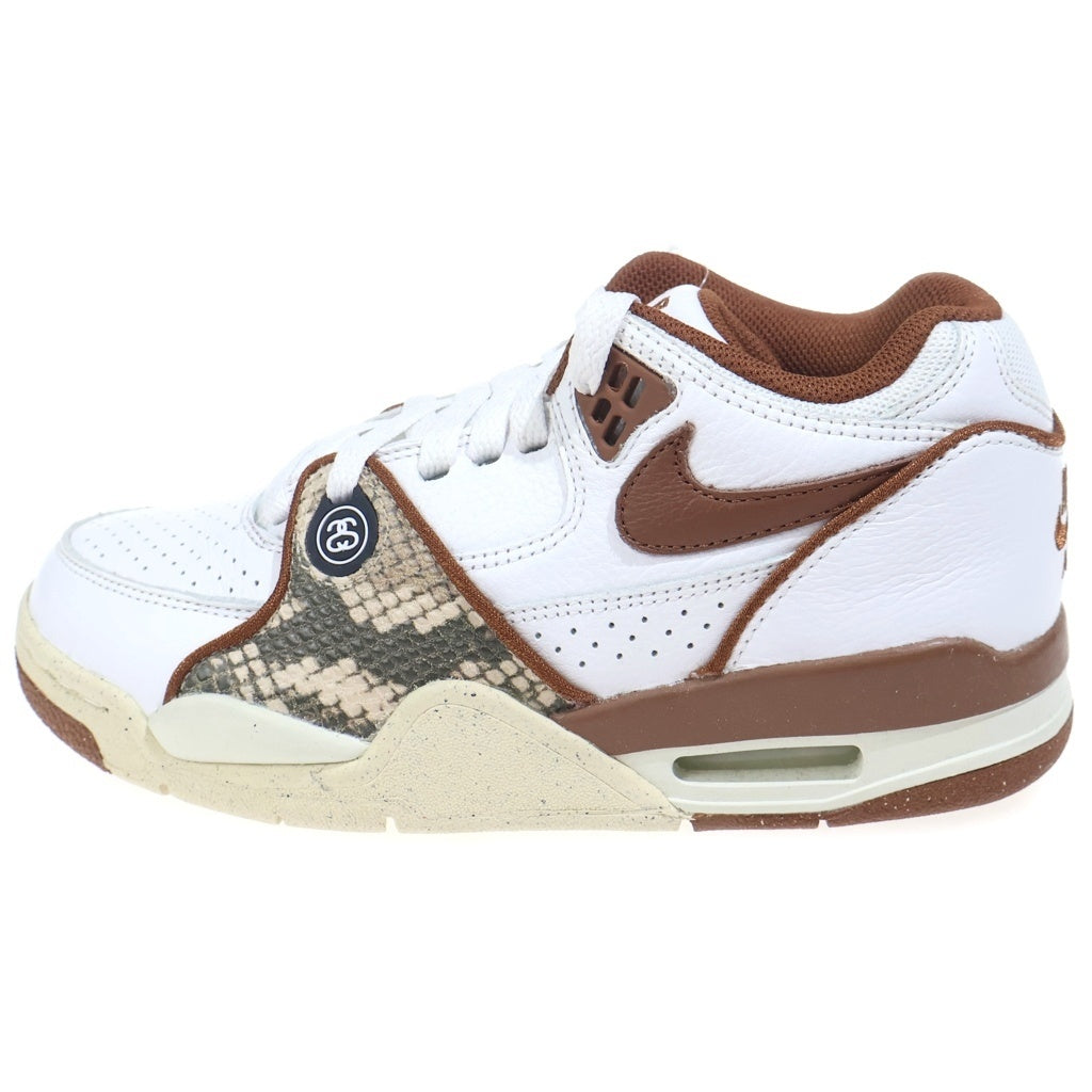 NIKE(ナイキ) ×STUSSY Air Flight 89 Low SP White and Pecan ステューシー エアーフライト89 ロー SP ローカットスニーカー ホワイト/ブラウン US4/23cm FD6475-100 レディース