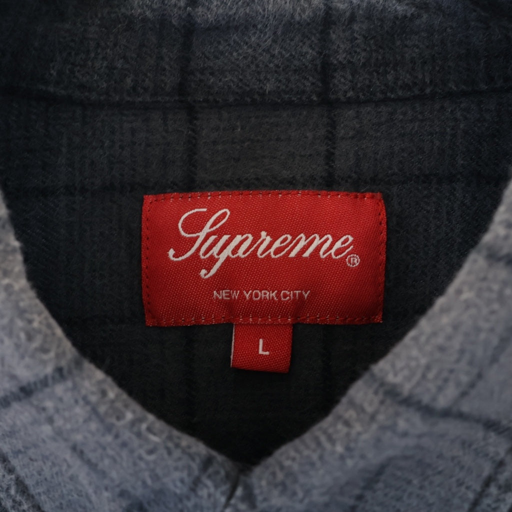 SUPREME(シュプリーム) 23SS Shadow Plaid Flannel Shirts シャドウチェック柄 長袖 フランネルシャツ ブラック