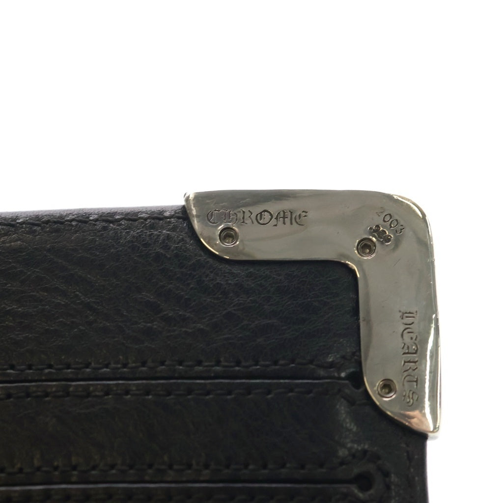 CHROME HEARTS(クロムハーツ) LNG SNGL FLD TIPS シングルフォールド レザーウォレット 財布 ブラック
